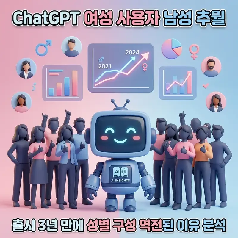 ChatGPT 여성 사용자 남성 추월 출시 3년 만에 성별 구성 역전된 이유 분석
