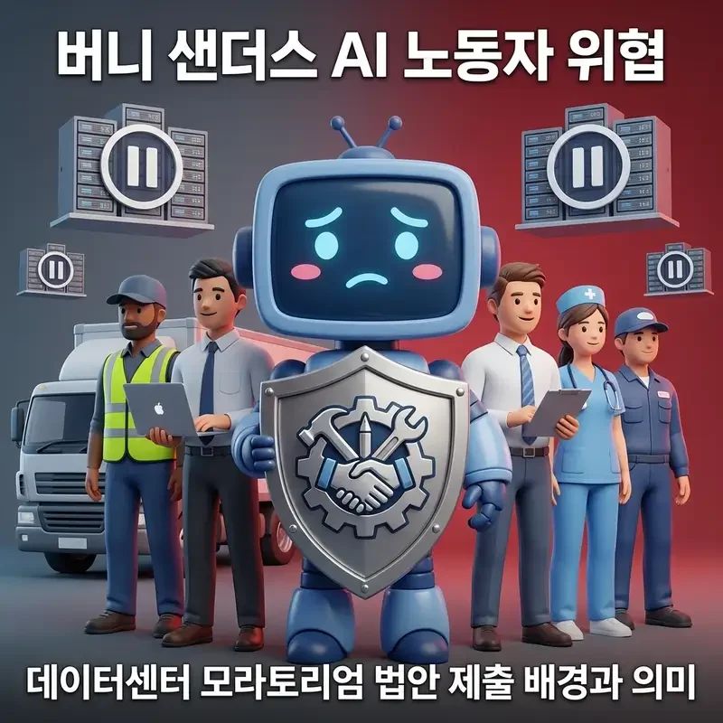버니 샌더스 AI 노동자 위협 데이터센터 모라토리엄 법안 제출 배경과 의미