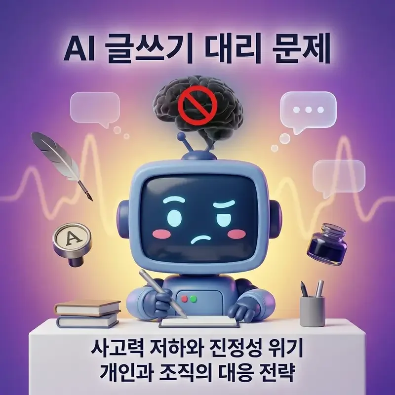 AI 글쓰기 대리 문제 사고력 저하와 진정성 위기 개인과 조직의 대응 전략