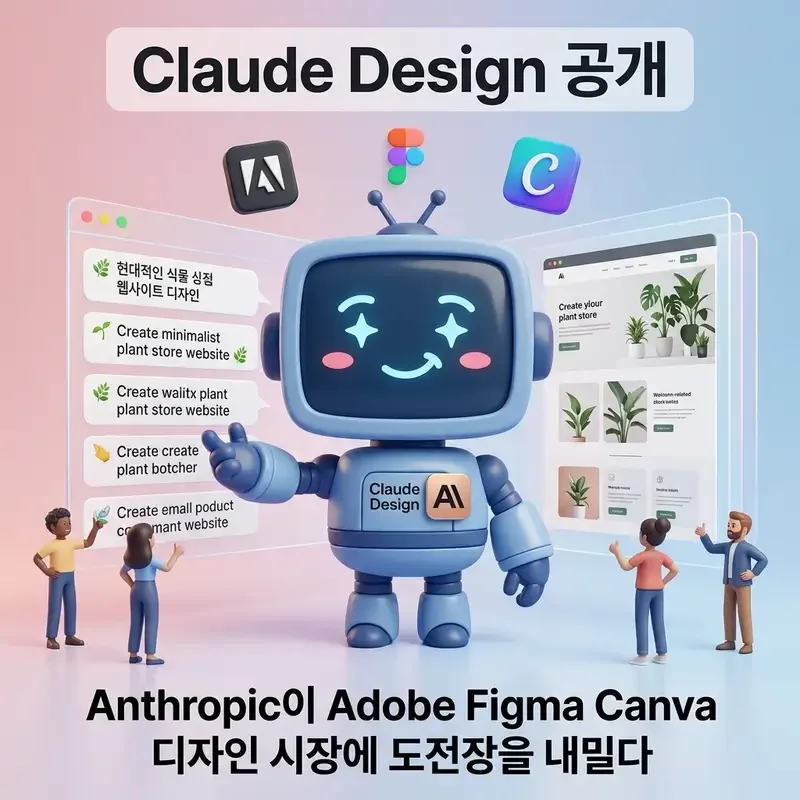 Claude Design 공개 Anthropic이 Adobe Figma Canva 디자인 시장에 도전장을 내밀다