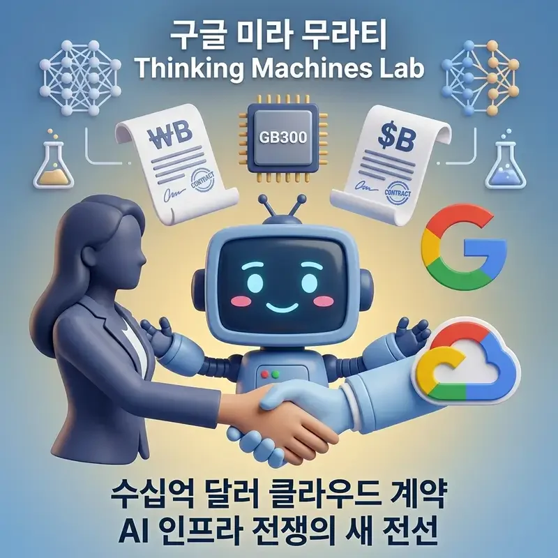 구글 미라 무라티 Thinking Machines Lab 수십억 달러 클라우드 계약 AI 인프라 전쟁의 새 전선