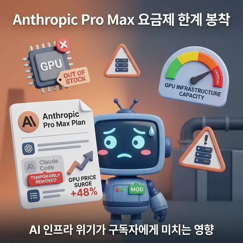 Anthropic Pro Max 요금제 한계 봉착 AI 인프라 위기가 구독자에게 미치는 영향