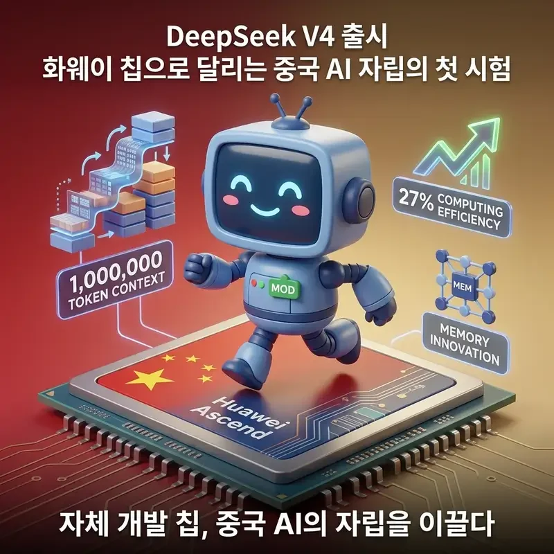 DeepSeek V4 출시 화웨이 칩으로 달리는 중국 AI 자립의 첫 시험