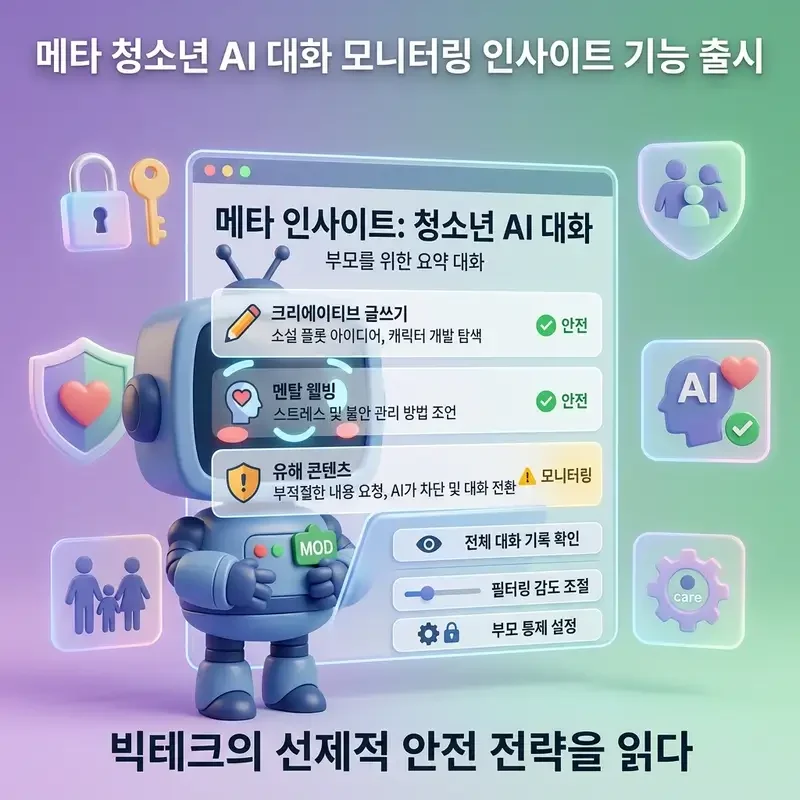 메타 청소년 AI 대화 모니터링 인사이트 기능 출시 빅테크의 선제적 안전 전략을 읽다