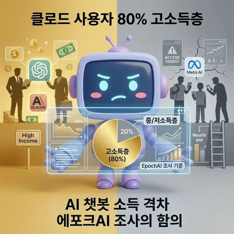 클로드 사용자 80% 고소득층 AI 챗봇 소득 격차 에포크AI 조사의 함의