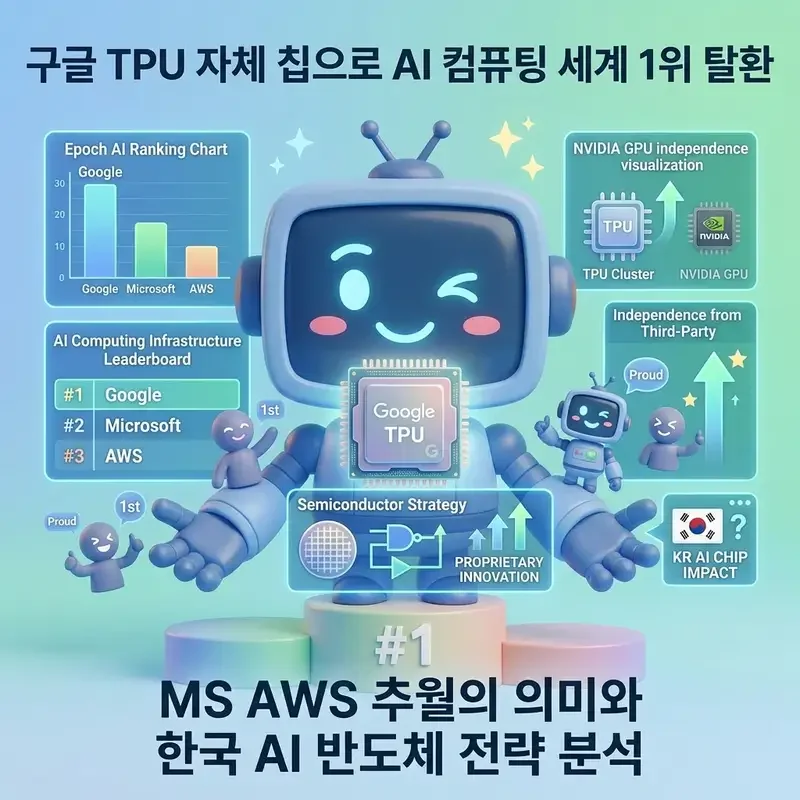 구글 TPU 자체 칩으로 AI 컴퓨팅 세계 1위 탈환 MS AWS 추월의 의미와 한국 AI 반도체 전략 분석