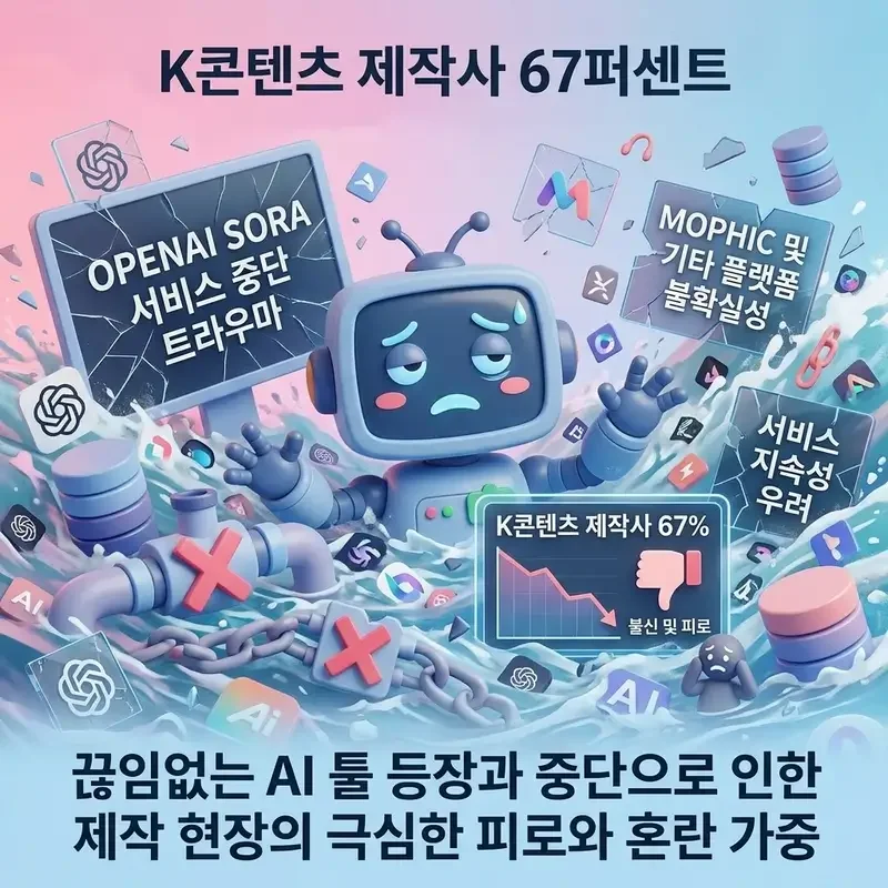 K콘텐츠 제작사 67퍼센트 영상AI 피로감 선언 난립하는 툴 시대의 생존 전략