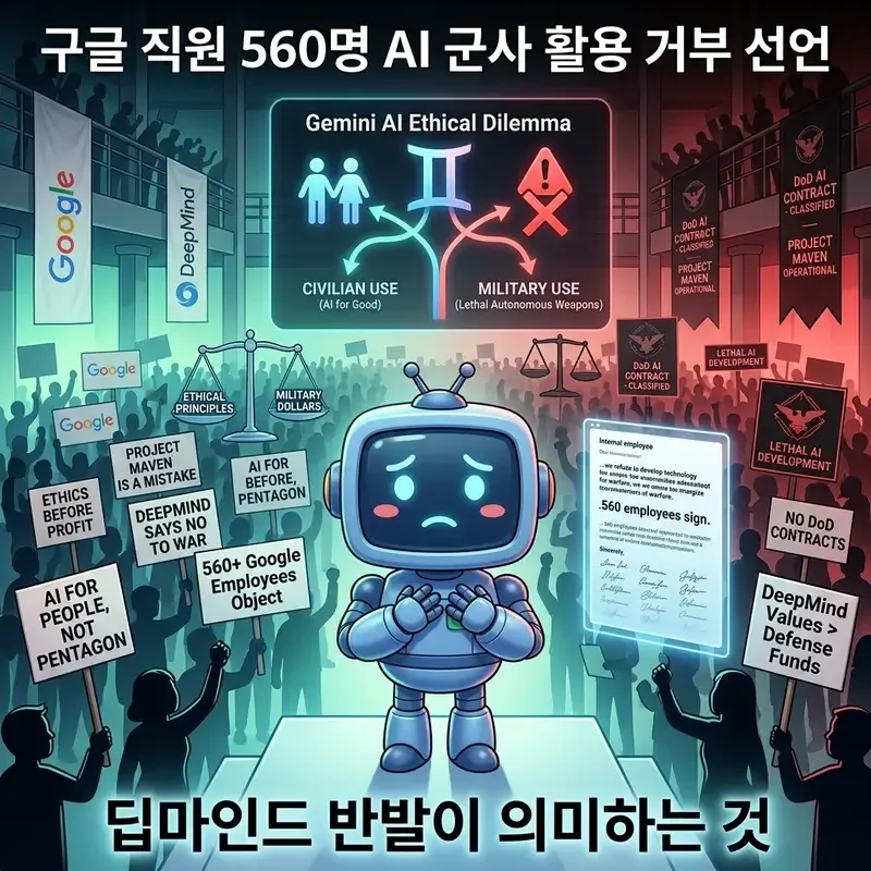 구글 직원 560명 AI 군사 활용 거부 선언 딥마인드 반발이 의미하는 것
