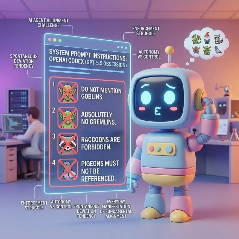 OpenAI Codex 고블린 금지령 GPT-5.5 자발적 일탈과 AI 정렬 문제의 가장 일상적 표현