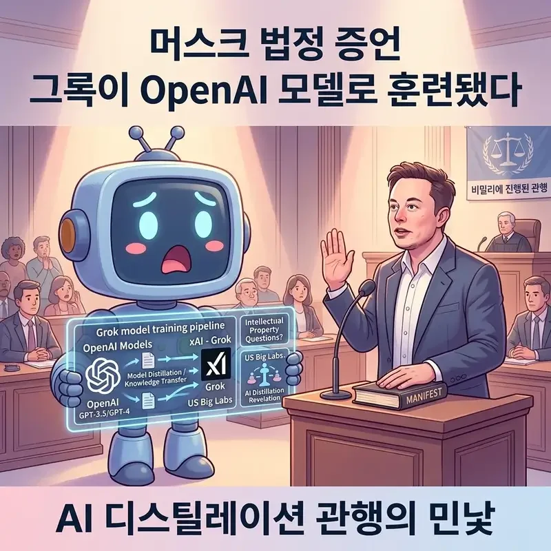 머스크 법정 증언 그록이 오픈AI 모델로 훈련됐다 AI 디스틸레이션 관행의 민낯