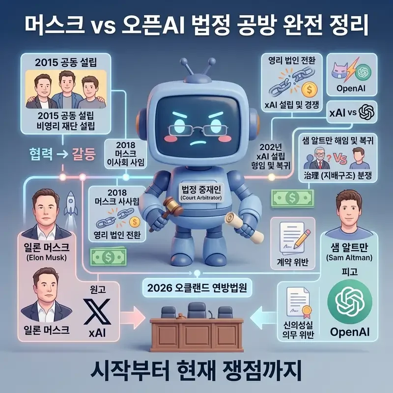 머스크 vs 오픈AI 법정 공방 완전 정리 시작부터 현재 쟁점까지