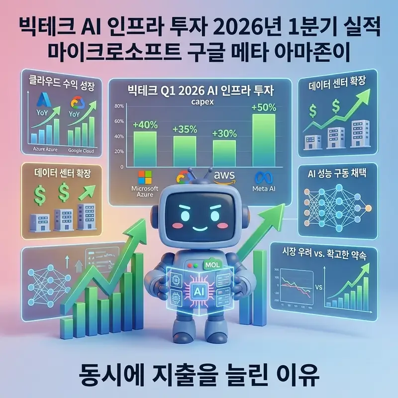 빅테크 AI 인프라 투자 2026년 1분기 실적 마이크로소프트 구글 메타 아마존이 동시에 지출을 늘린 이유