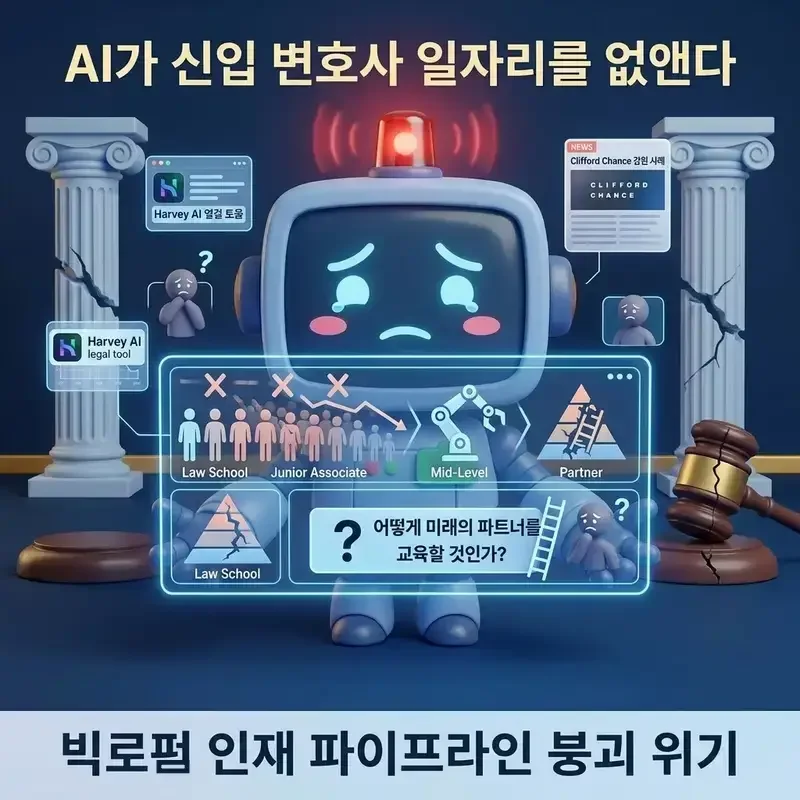 AI가 신입 변호사 일자리를 없앤다 빅로펌 인재 파이프라인 붕괴 위기