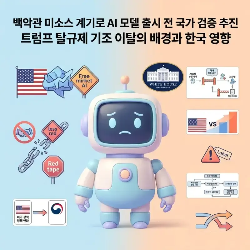 백악관 미소스 계기로 AI 모델 출시 전 국가 검증 추진 트럼프 탈규제 기조 이탈의 배경과 한국 함의