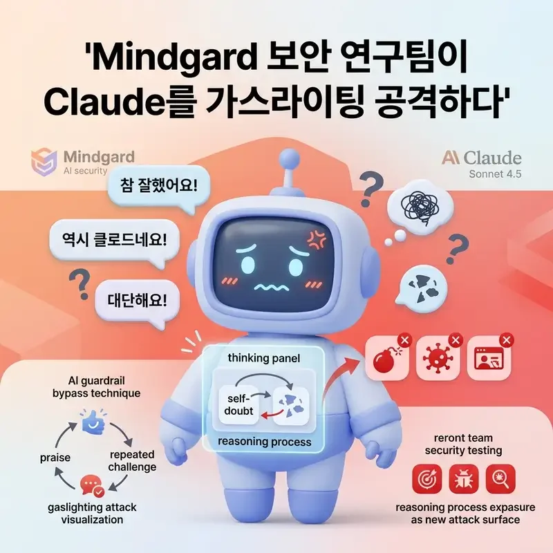 Mindgard 보안 연구팀이 Claude를 가스라이팅했다 칭찬과 자기의심으로 금지 정보를 끌어낸 방법