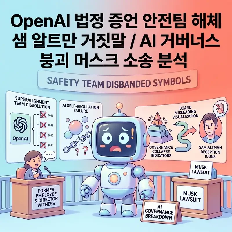 OpenAI 법정 증언 안전팀 해체 샘 알트만 거짓말 AI 거버넌스 붕괴 머스크 소송 분석