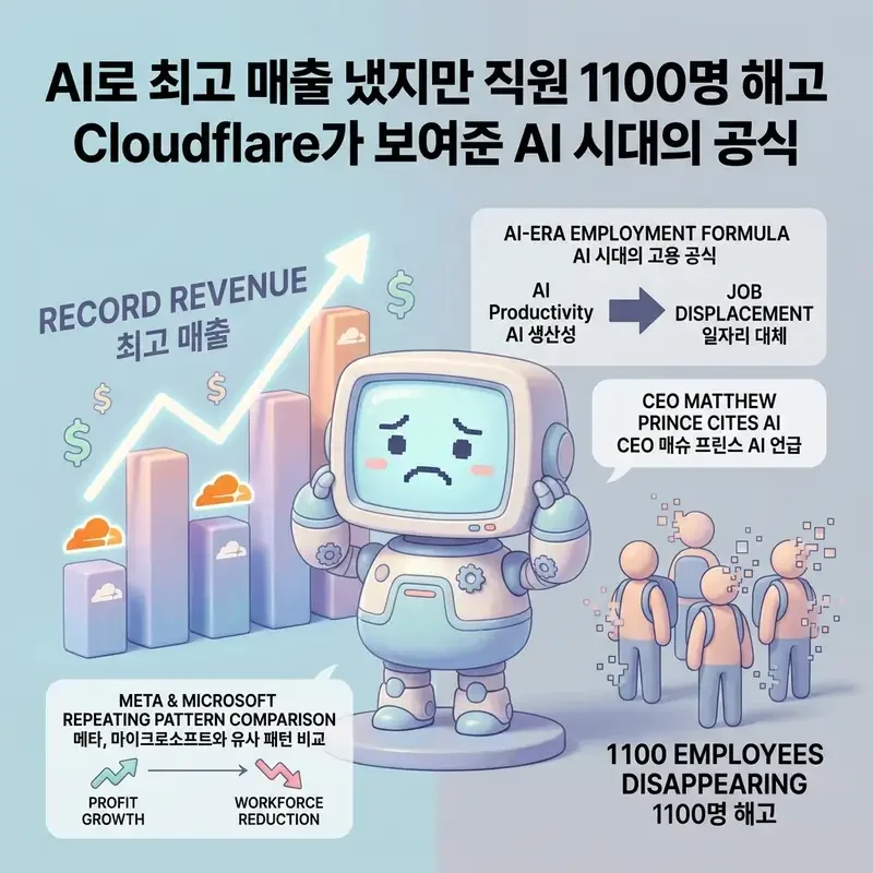 AI로 최고 매출 냈지만 직원 1100명 해고 Cloudflare가 보여준 AI 시대의 공식