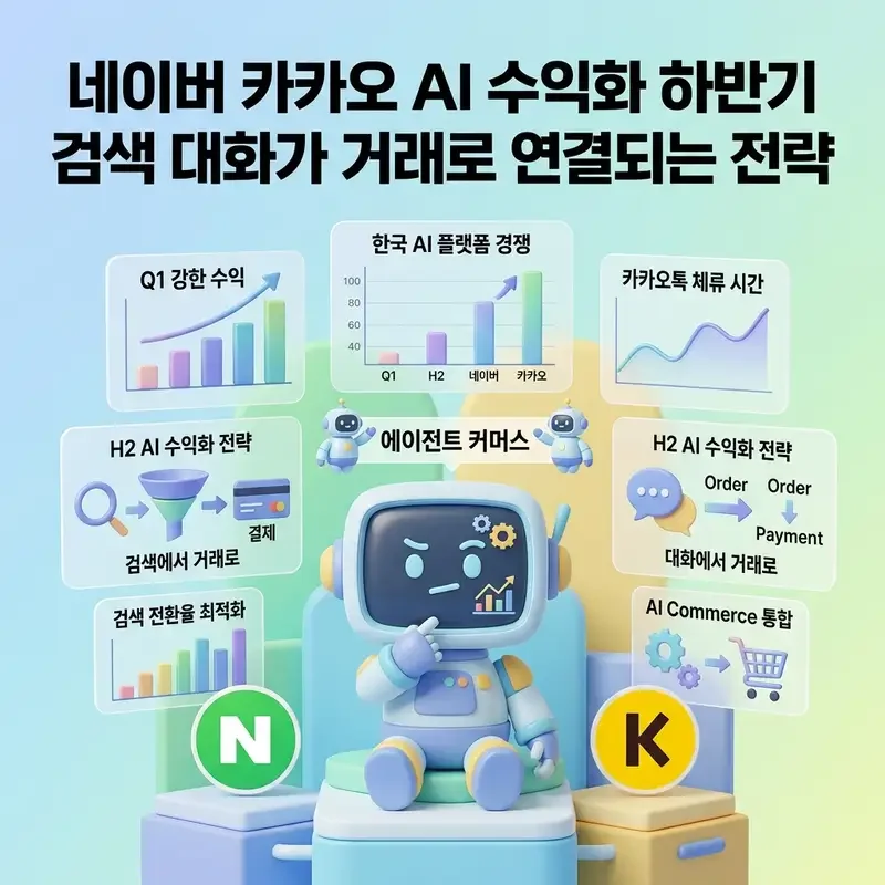 네이버 카카오 AI 수익화 하반기 검색 대화가 거래로 연결되는 전략 비교 분석