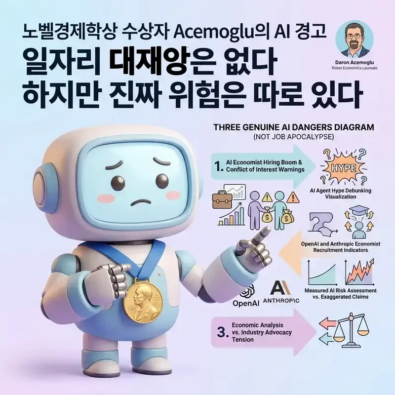 노벨경제학상 수상자 Acemoglu의 AI 경고 일자리 대재앙은 없다 하지만 진짜 위험은 따로 있다