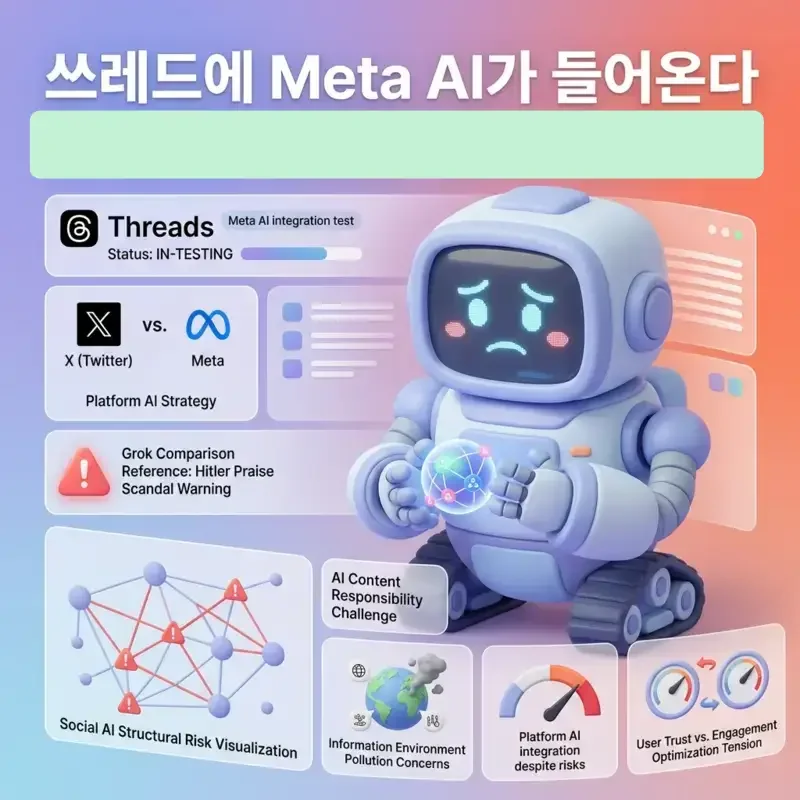 쓰레드에 Meta AI가 들어온다 Grok의 전철을 밟지 않으려는 메타의 전략과 소셜 AI의 구조적 위험