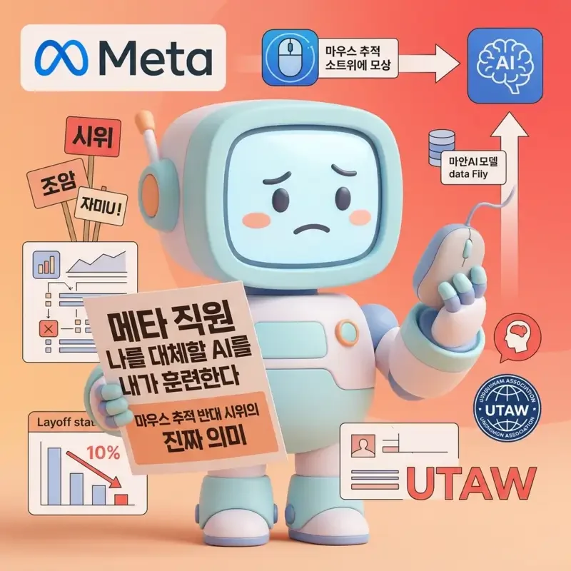 메타 직원 나를 대체할 AI를 내가 훈련한다 마우스 추적 반대 시위의 진짜 의미