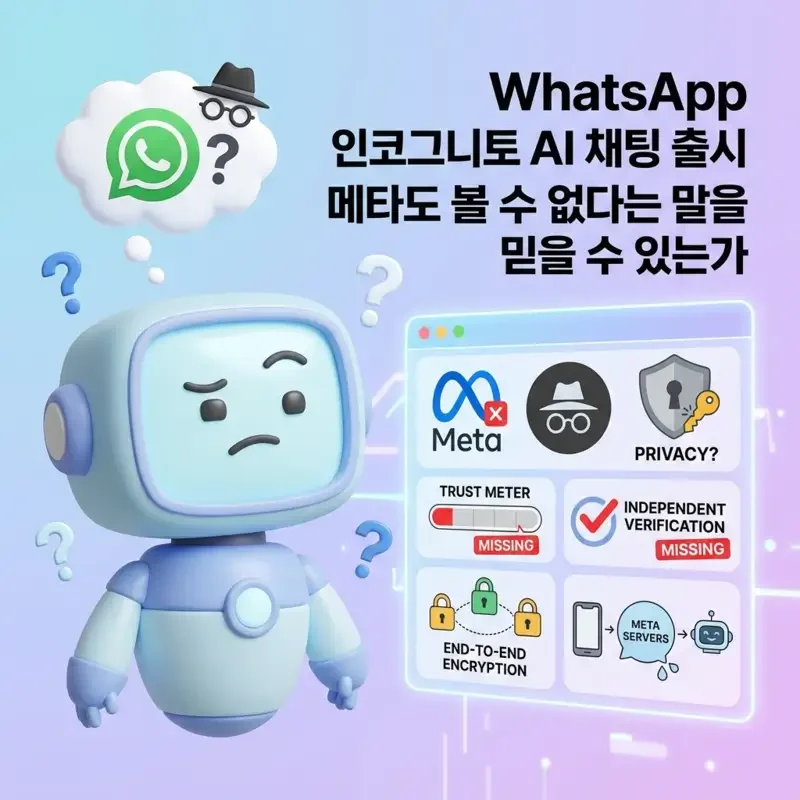 WhatsApp 인코그니토 AI 채팅 출시 메타도 볼 수 없다는 말을 믿을 수 있는가