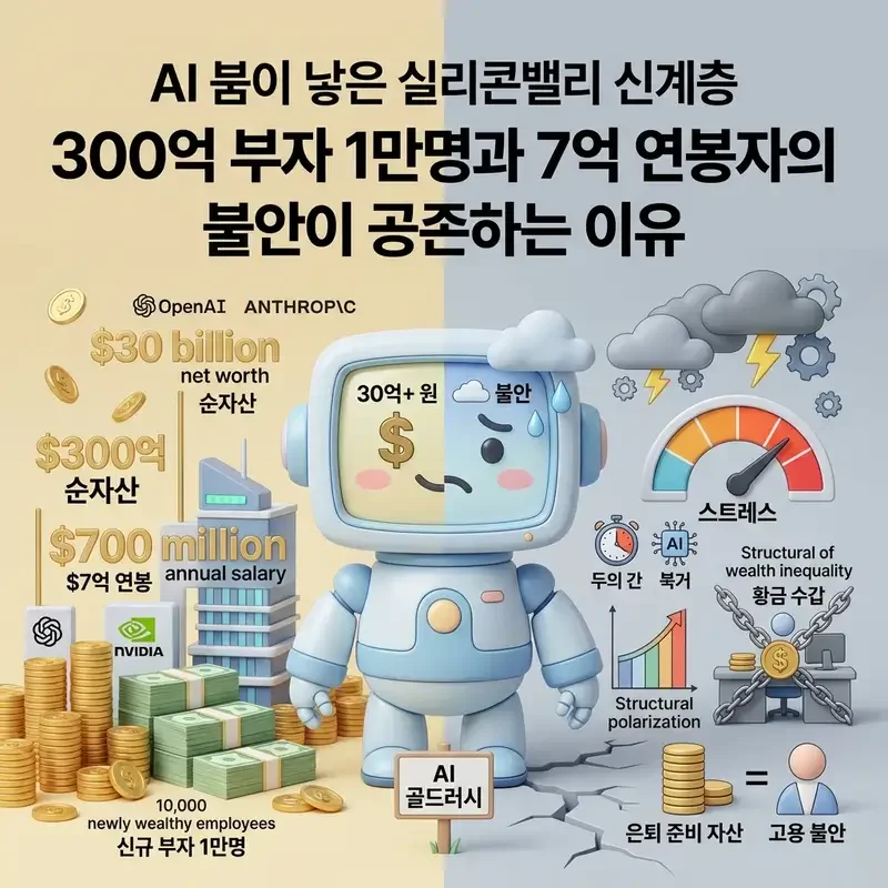 AI 붐이 낳은 실리콘밸리 신계층 300억 부자 1만명과 7억 연봉자의 불안이 공존하는 이유