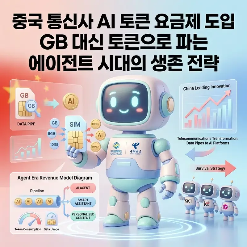 중국 통신사 AI 토큰 요금제 도입 GB 대신 토큰으로 파는 에이전트 시대의 생존 전략