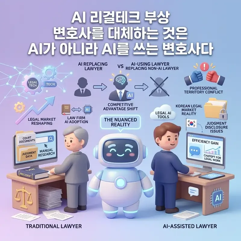 AI 리걸테크 부상 변호사를 대체하는 것은 AI가 아니라 AI를 쓰는 변호사다