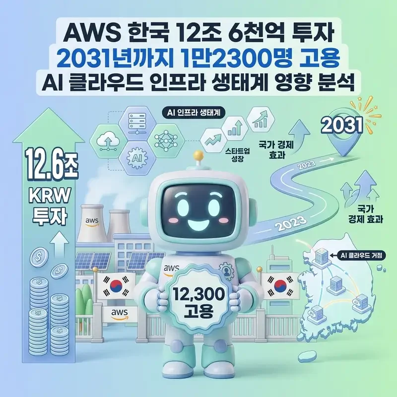 AWS 한국 12조6천억 투자 2031년까지 1만2300명 고용 AI 클라우드 인프라 생태계 영향 분석