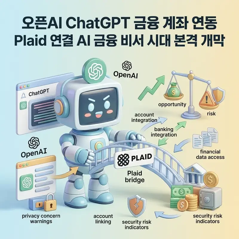 오픈AI ChatGPT 금융 계좌 연동 Plaid 연결 AI 금융 비서 시대 본격 개막