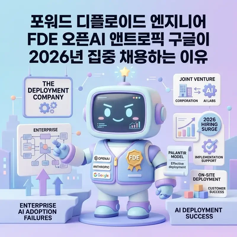 포워드 디플로이드 엔지니어 FDE 오픈AI 앤트로픽 구글이 2026년 집중 채용하는 이유