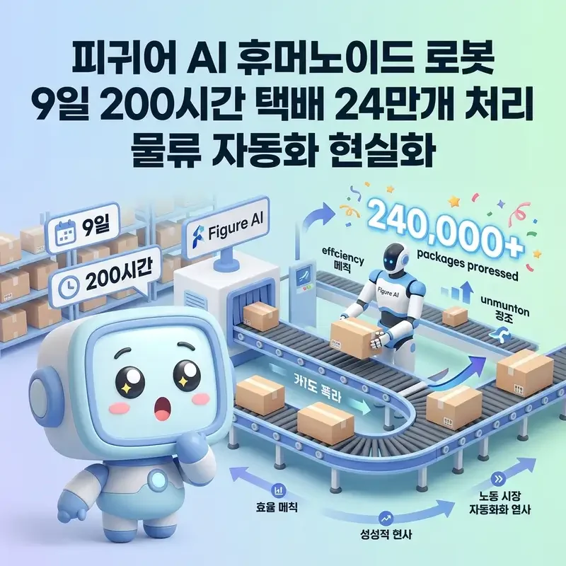 피규어 AI 휴머노이드 로봇 9일 200시간 택배 24만개 처리 물류 자동화 현실화