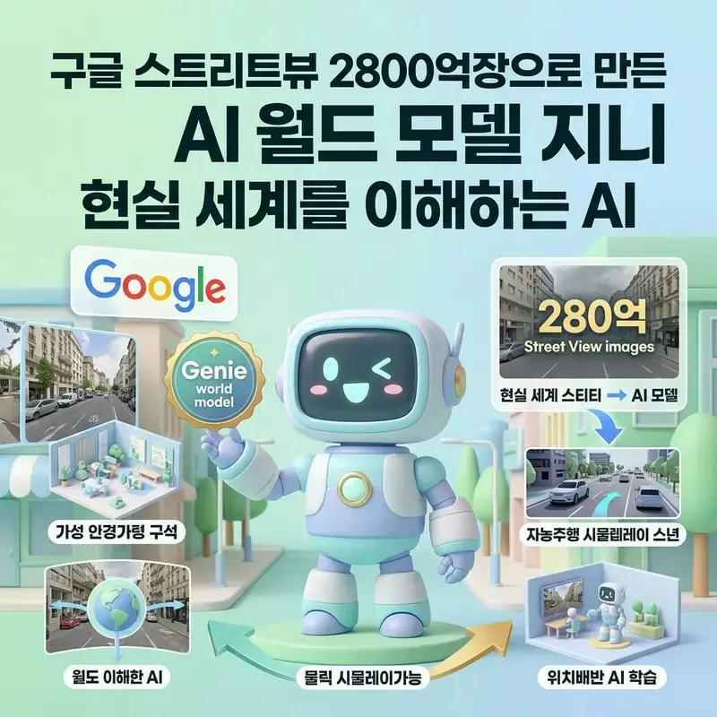 구글 스트리트뷰 2800억장으로 만든 AI 월드 모델 지니 현실 세계를 이해하는 AI