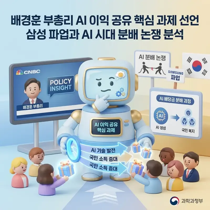 배경훈 부총리 AI 이익 공유 핵심 과제 선언 삼성 파업과 AI 시대 분배 논쟁 분석