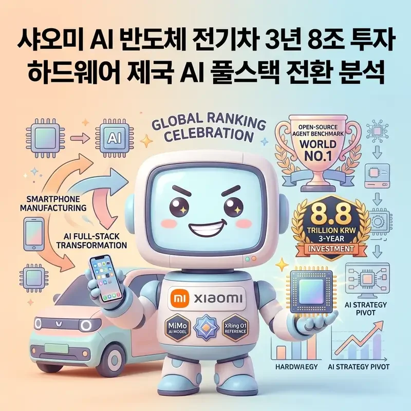 샤오미 AI 반도체 전기차 3년 8조 투자 하드웨어 제국 AI 풀스택 전환 분석