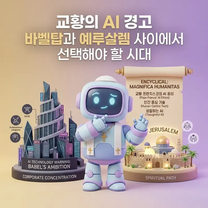 교황의 AI 경고 바벨탑과 예루살렘 사이에서 선택해야 할 시대