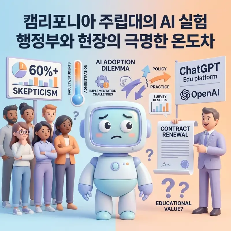 캘리포니아 주립대의 AI 실험 행정부와 현장의 극명한 온도차