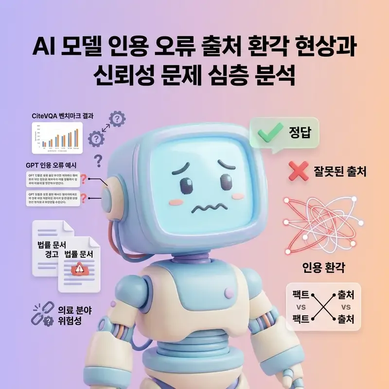 AI 모델 인용 오류 출처 환각 현상과 신뢰성 문제 심층 분석