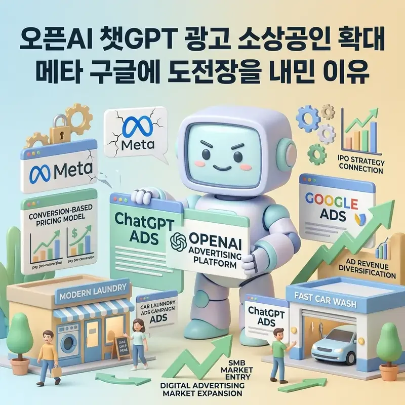 오픈AI 챗GPT 광고 소상공인 확대 메타 구글에 도전장을 내민 이유