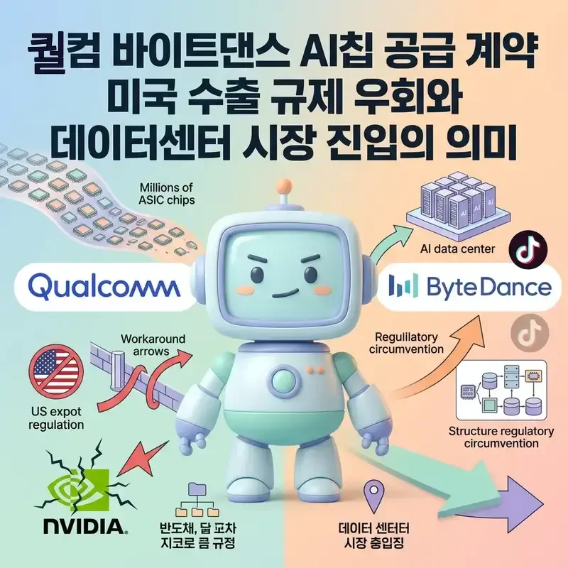 퀄컴 바이트댄스 AI칩 공급 계약 미국 수출 규제 우회와 데이터센터 시장 진입의 의미