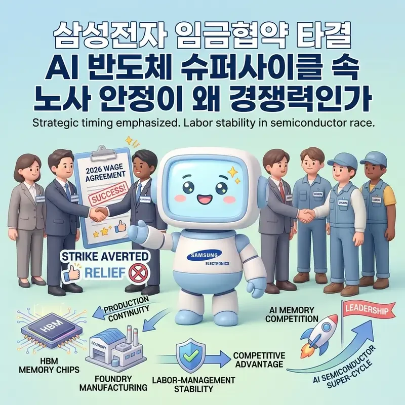 삼성전자 임금협약 타결 AI 반도체 슈퍼사이클 속 노사 안정이 왜 경쟁력인가