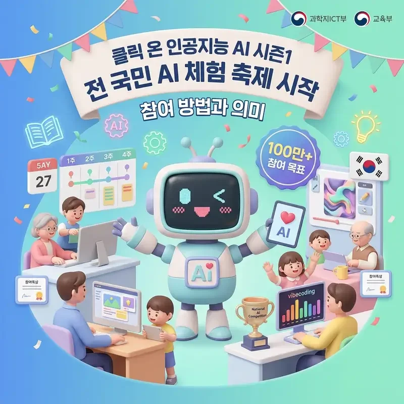 클릭 온 인공지능 AI 시즌1 전 국민 AI 체험 축제 시작 참여 방법과 의미