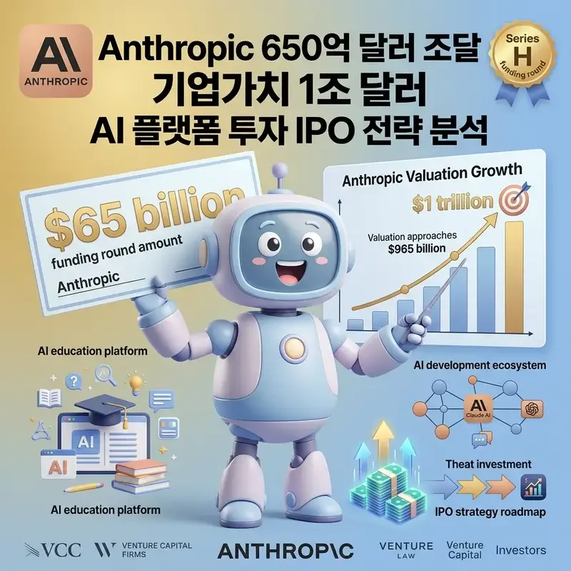 Anthropic 650억 달러 조달 기업가치 1조 달러 AI 플랫폼 투자 IPO 전략 분석