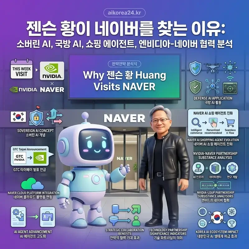 젠슨 황이 네이버를 찾는 이유 소버린 AI 국방 AI 쇼핑 에이전트 엔비디아 네이버 협력 분석