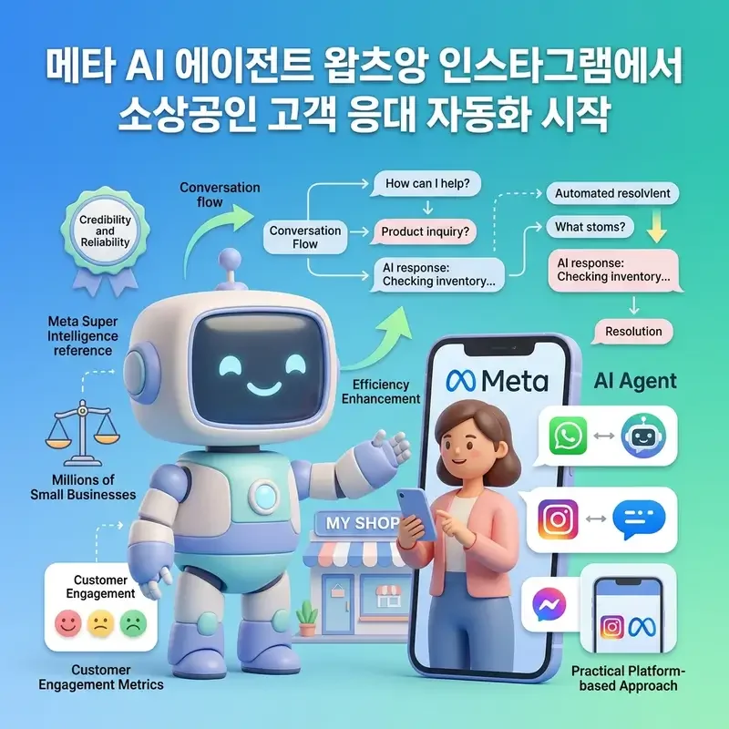 메타 AI 에이전트 왓츠앱 인스타그램에서 소상공인 고객 응대 자동화 시작