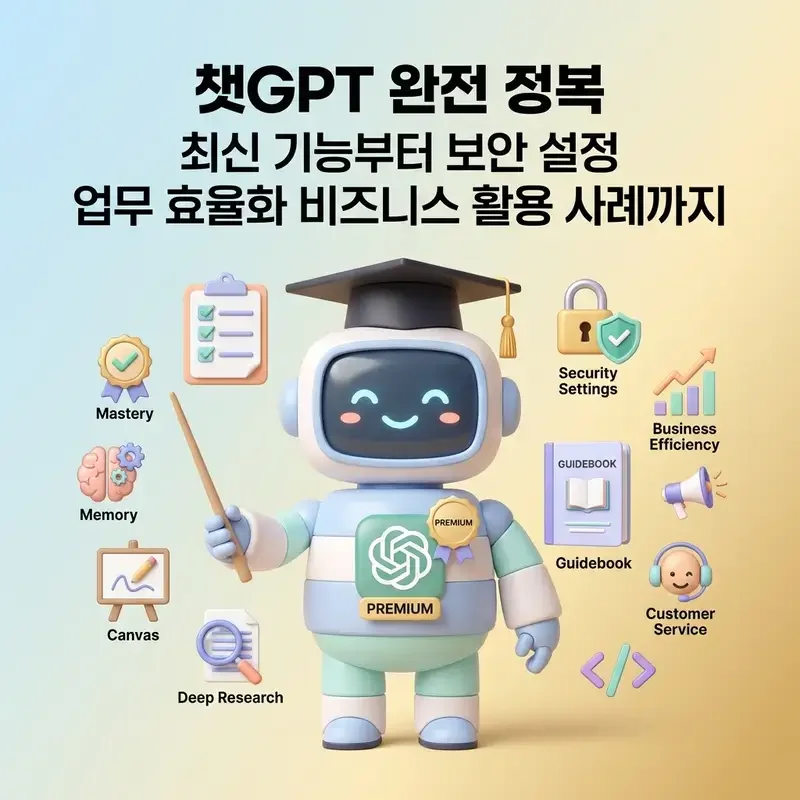 챗GPT 완전 정복 최신 기능부터 보안 설정 업무 효율화 비즈니스 활용 사례까지