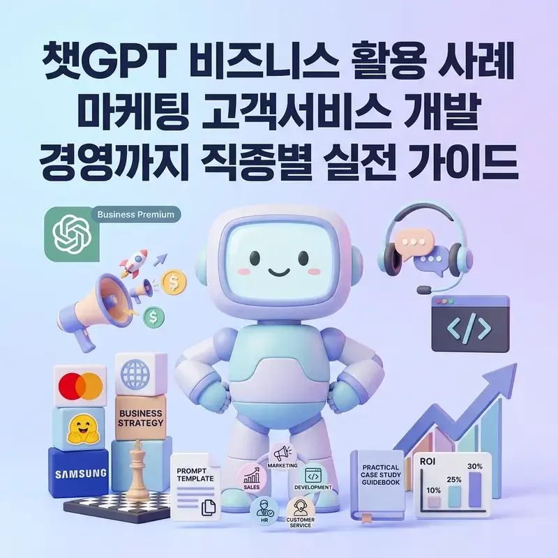 챗GPT 비즈니스 활용 사례 마케팅 고객서비스 개발 경영까지 직종별 실전 가이드