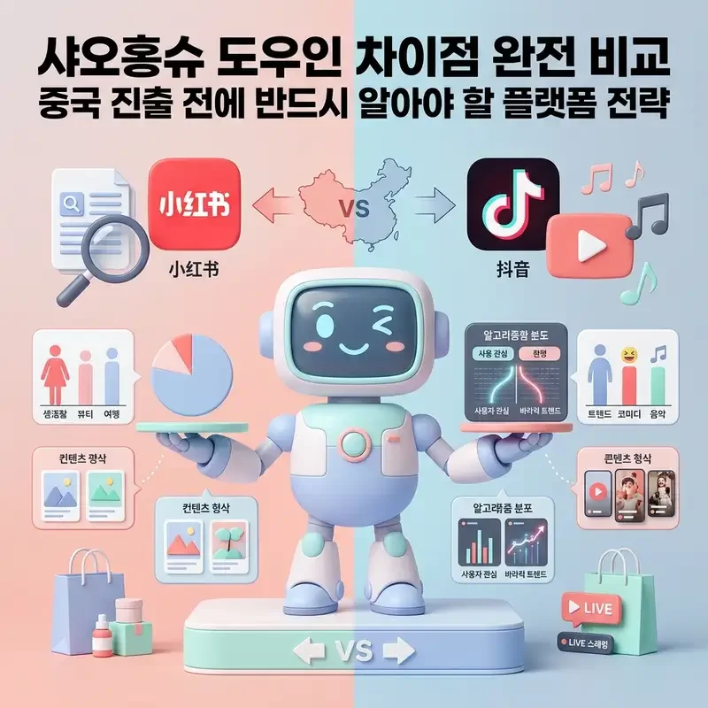 샤오홍슈 도우인 차이점 완전 비교 중국 진출 전에 반드시 알아야 할 플랫폼 전략