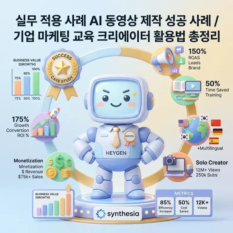 실무 적용 사례 AI 동영상 제작 성공 사례 기업 마케팅 교육 크리에이터 활용법 총정리